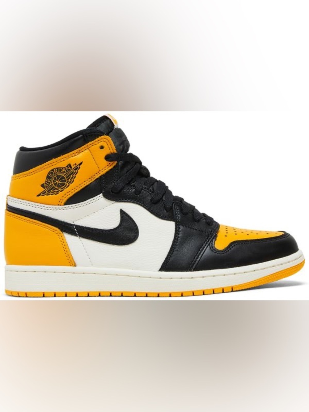 Sz 7 Air Jordan 1 Retro High OG 'Yellow Toe'